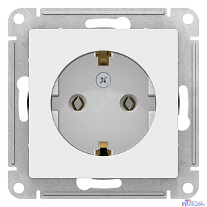 Systeme electric ATN000143 ATLASDESIGN РОЗЕТКА с заземлением, 16А, механизм, БЕЛЫЙ