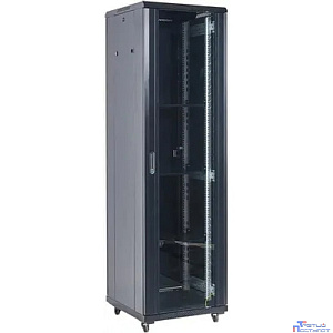 Rexant (04-4268-212) Шкаф телекоммуникационный напольный 19" 42U 600х800х2054мм, дверь стекло, задняя дверь металл, разборный, черный (RAL 9005