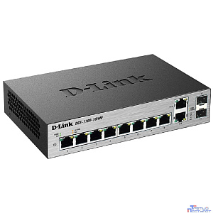 D-Link DGS-1100-10/ME/A2A Управляемый L2 коммутатор с 8 портами 10/100/1000Base-T и 2 комбо-портами 100/1000Base-T/SFP