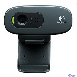 Logitech HD Webcam C270, 960-001063/960-000999 {USB 2.0, 1280*720, 0.9MP разрешение матрицы,3Mpix foto, Mic, Black}