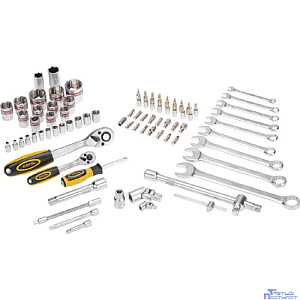 Kranz (KR-66-6682) Набор инструментов, 1/2, 1/4, CrV, пластиковый кейс, 82 предмета