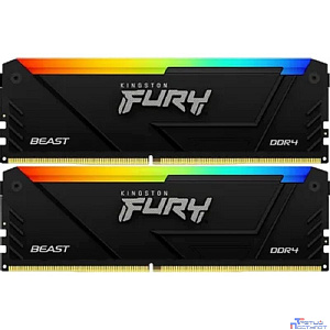 Память DDR4 2x16GB 3200MHz Kingston KF432C16BB2AK2/32 Fury Beast RGB RTL Gaming PC4-25600 CL16 DIMM 288-pin 1.35В kit single rank с радиатором Ret