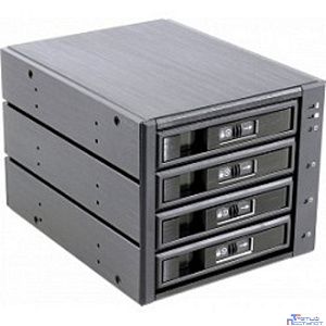 Procase L3-304-SATA3-BK {Hot-swap корзина 4 SATA3/SAS 6Gb, черный, с замком, hotswap aluminium mobie rack module (3x5,25) 1xFAN 80x15mm}