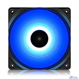 Вентилятор для корпуса Deepcool RF120B (120mm, 1300rpm, 48.9 CFM, 21.9 дБ, Molex, blue light, black/white) (DP-FLED-RF120-BL)