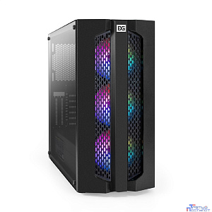 Exegate EX296078RUS Корпус Miditower ExeGate EVO-9205-EVO800 (ATX, БП EVO800RGB с вент. 12 см, с окном, 1*USB+1*USB3.0, аудио, черный, 3 вент. 12см с RGB подсветкой)