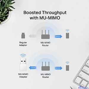 Mercusys MA30N Сверхкомпактный двухдиапазонный USB-адаптер Wi-Fi AC1300