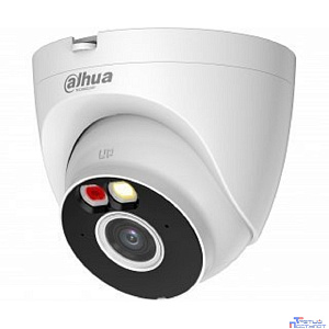 DAHUA DH-IPC-T2AP-PV-0280B Уличная турельная IP-видеокамера Smart Dual Light 2Мп, 1/3” CMOS, объектив 2.8мм, видеоаналитика, ИК 30м, LED 30м, микрофон, динамик, Wi-Fi 2.4ГГц, IP67, металл/пластик
