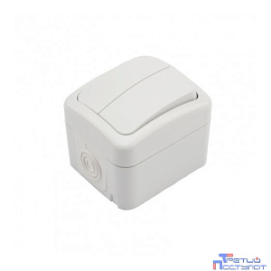 Rexant KR-78-0602  Выключатель двухклавишный KRANZ Mini OG открытой установки, IP54 белый
