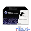 HP CE505D Картридж ,Black{LJ P2055/P2035, Black, Dual-pack}