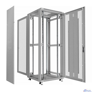 Cabeus ND-05C-42U80/100 Шкаф монтажный телекоммуникационный 19" напольный для распределительного и серверного оборудования 42U 800x1000x2055mm (ШхГхВ) передняя и задняя перфорированные двери, ручка с