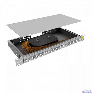 NTSS Кросс 19" NTSS PREMIUM, предсобранный 1U, 8 портов FC/UPC, 62,5/125 мкм, (сплайс, пигтейлы, кдзс, планки, адаптеры) NTSS-RFOB-PM-1U-8-FC/U-62.5-SP1.5G2A