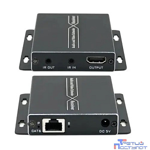 ORIENT VE045IR-2.0, HDMI 4K extender (Tx+Rx), активный удлинитель до 60 м по витой паре Cat6, HDMI 2.0, 4K@60Hz, HDCP2.2, дополнительный выход HDMI, передача ИК (33167)