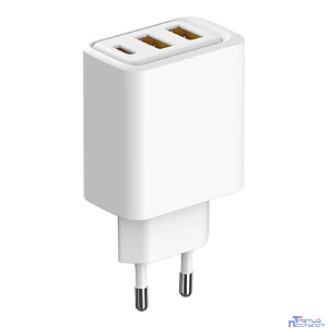 Rexant (18-2213) Сетевое зарядное устройство с двумя портами USB-A и одним портом USB-C, 10Вт