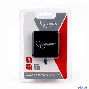 Gembird HUB USB2.0 4-port [UHB-242] , 4 порта, черный