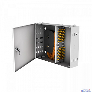 NTSS Кросс настенный NTSS PREMIUM предсобранный, 48 портов ST/UPC, 62,5/125 мкм, (розетки, сплайс 2шт, КДЗС, пигтейлы) NTSS-WFOB-PM-48-ST/U-62.5-SP1.5G5A