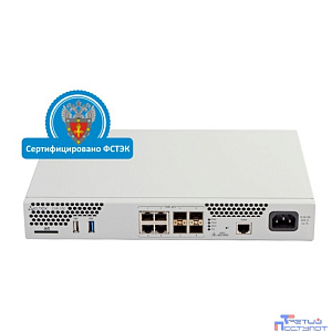 ELTEX ESR-100 FSTEC Межсетевой экран A4, 4xCombo 10/100/1000BASE-T/1000BASE-X SFP, 1xUSB 2.0, 1xUSB3.0, 1 слот для SD-карт, 4 ГБ RAM, 1 ГБ NAND-Flash, 220 В AC