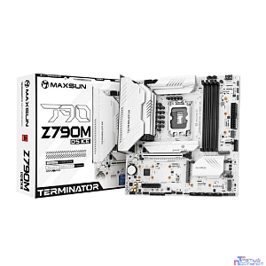 MAXSUN MS-Terminator Z790M D5 ICE (Socket 1700, mATX, 4*DDR5, DP/HDMI, 4*SATA3, 5*M.2, 1xPCIEx16/1xPCIEx4, 4*USB 2.0, 4*USB 3.2 Gen1 , 1*Type-C, LAN 1*2.5G, 1*S/PDIF,  Bluetooth,  Wi-Fi 802.11ax, RTL)