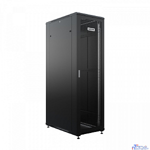 NTSS Шкаф напольный универсальный серверный NTSS R 47U 800х1000мм, 4 профиля 19, двери перфорированная и перфорированная двухстворчатая, боковые стенки съемные, регулируемые опоры, разобранный, черный