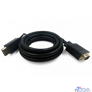 Cablexpert Кабель DisplayPort->VGA, 1,8м, 20M/15M, черный, экран, пакет (CCP-DPM-VGAM-6)