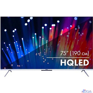 75" Телевизор HAIER Smart TV S3, QLED, 4K Ultra HD, серебристый, СМАРТ ТВ, Android [DH1UD1D01RU]