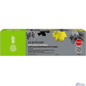 Картридж перезаправляемый струйный Cactus CS-R-PFI320Y PFI-320Y желтый для Canon imagePrograf TM-200/200MFP/205/300/300MFP/305/250/255/350/355 без чипа