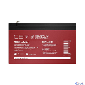 CBR Аккумуляторная VRLA батарея CBT-HR1234W-F2 (12В 9Ач), клеммы F2