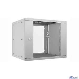Cabeus WSC-05D-9U55/45 Шкаф телекоммуникационный настенный 19" 9U, серия LIGHT разборный, дверь стекло, цвет серый