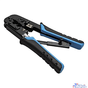 Exegate EX293156RUS Инструмент ExeGate EX-T568R для обжима RJ-45, RJ-11/12 для круглого кабеля с храповым механизмом