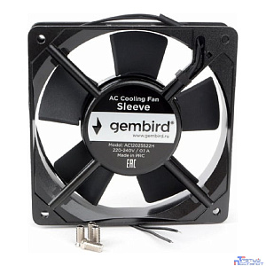 Gembird Вентилятор 120x120x25 AC 220 втулка 2 pin провод 30 см [AC12025S22H]