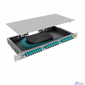 NTSS Кросс 19" NTSS PREMIUM, предсобранный 1U, 6 портов LC/UPC duplex, 50/125 мкм ОМ3, (сплайс, пигтейлы, кдзс, планки, адаптеры) NTSS-RFOB-PM-1U-6-2LC/U-503-SP1.5G1A