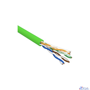 Rexant (01-0061) Кабель витая пара U/UTP, CAT 5e, нг(А)-LSLTx, 4х2х0,52мм, 24AWG, INDOOR, SOLID, зеленый, 305м