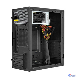 Exegate EX299219RUS Корпус Minitower ExeGate BAA-303M-UNS500 (mATX, БП UNS500 с вент. 12см, 2*USB, HD Audio, черный)