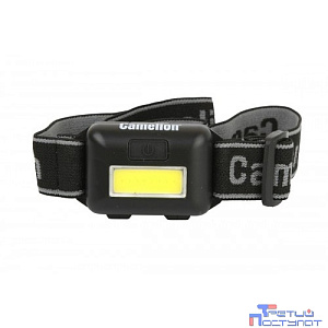Camelion LED5355  (фонарь налобн, черн.,1Вт COB LED, 3 реж, 3XAAA, пласт, блист)