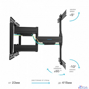 Kromax Ultra Slim-102 black 32"-90" макс.60 кг настенный фиксированный