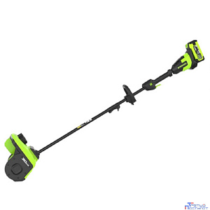 Greenworks Снегоуборщик аккумуляторный GD40SS2, (40V, 30 см, с регулируемым направлением выброса, бесщеточный, с 1хАКБ 4 Ач и ЗУ) [2603107UB]