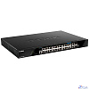 D-Link DGS-1520-28MP/A1A Управляемый L3 стекируемый коммутатор с 20 портами 10/100/1000Base-T, 4 портами 100/1000/2.5GBase-T, 2 портами 10GBase-T и 2 портами 10GBase-X SFP+ (PoE-бюджет 370 Вт)