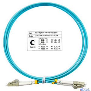 Cabeus FOP-50-LC-LC-1,5m Шнур оптический duplex LC-LC 50/125 mm OM3 1,5м LSZH