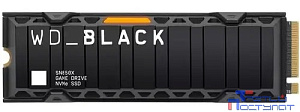 Твердотельный накопитель/ WD SSD Black SN850X, 2.0TB, M.2(22x80mm), NVMe, PCIe 4.0 x4, 3D TLC, R/W 7300/6600MB/s, IOPs 1 200 000/1 100 000, TBW 1200, DWPD 0.3, with Heat Spreader (12 мес.)