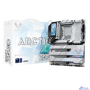 MAXSUN MS-iCraft Z890 Arctic DEMO  (Socket 1851, ATX, 4*DDR5(256Gb), DP/HDMI, 4*SATA3, 4*M.2, 4xPCI-Ex16, 2*Type-C, 9*USB 3.1, LAN 1*5G, BT 5.4, Wi-Fi 7, SPDIF, white, RTL)