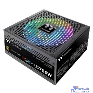 Блок питания Thermaltake ATX 750W Toughpower iRGB Plus 80+ gold (24+4+4pin) APFC 140mm fan color LED 9xSATA Cab Manag RTL [PS-TPI-0750F3FDGE-1]