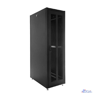 ЦМО Шкаф телекоммуникационный напольный ЭКОНОМ 42U (600 x 1000) дверь перфорированная 2 шт., цвет черный (ШТК-Э-42.6.10-44АА-9005)