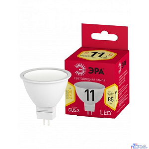 Эра Б0056064 Лампочка светодиодная RED LINE LED MR16-11W-827-GU5.3 R GU5.3 11 Вт софит теплый белый свет