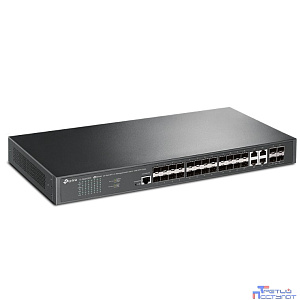 TP-Link SG3428XF Управляемый коммутатор JetStream уровня 2+ с 20 гигабитными портами SFP, 4 портами SFP+ и 4 комбинированными портами SFP/RJ45