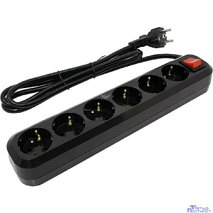 5bites SP6B-318 Сетевой фильтр 6S / 3*1.5MM2 / 16A / ABS / 1.8M / BLACK