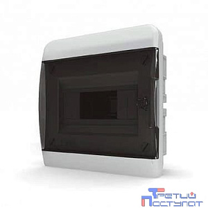 TEKFOR 01-02-001 Щит встраиваемый 8 мод. IP41, прозрачная черная дверца BVK 40-08-1