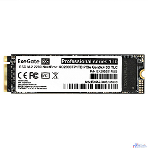 Exegate SSD M.2 2280 1Tb ExeGate NextPro+ KC2000TP1TB (PCIe Gen3x4, NVMe, 22x80mm, 3D TLC) [EX295281RUS]