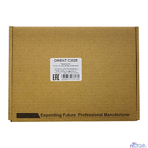 ORIENT C302E, Переходник PCI-Ex1->M.2 M-key NVMe SSD, тип 2230/2242/2260/2280, 2 планки крепления в комплекте (31152)