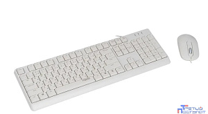Клавиатура + мышь Rapoo X130PRO клав:белый мышь:белый, 1.5м, доп. защита от влаги