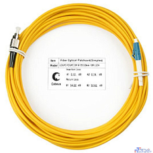 Cabeus FOP(s)-9-LC-FC-20m Шнур оптический simplex LC-FC 9/125 sm 20м LSZH