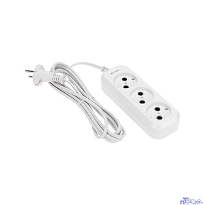 PROconnect (13-4206) Удлинитель 3 гнезда, 3м, 2х0,75мм?, б/з, белый